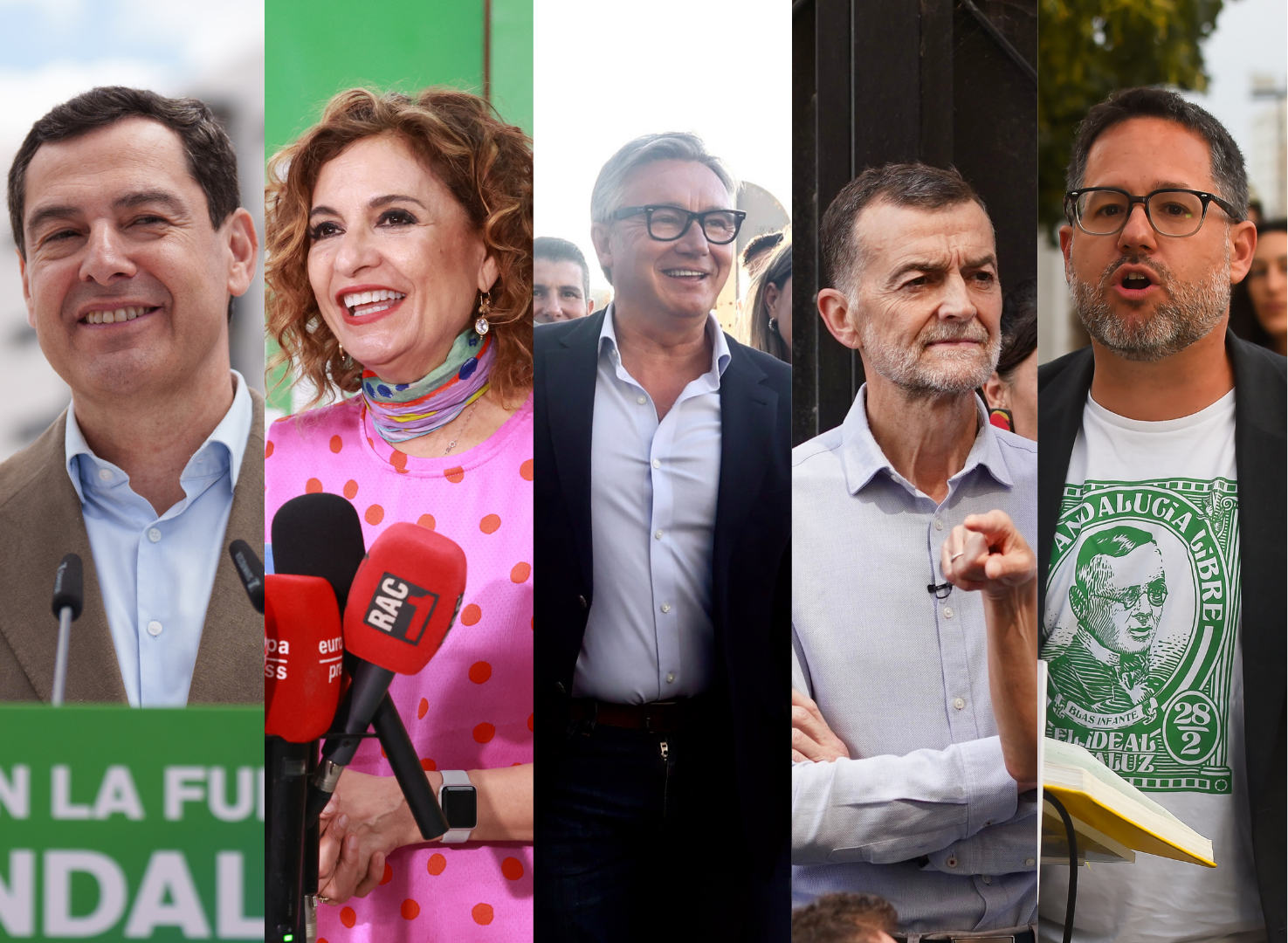 Candidatos a la Junta de Andalucía que participan en el debate | Europa Press