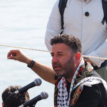 El activista palestino Said Abukeshek, coordinador de la Global Sumud Flotilla, durante un acto en octubre de 2025 (archivo) Europa Press/Contacto/Aaron Heredia