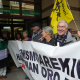 Miembros de la Global Sumud Flotilla que está siendo juzgados por su participación en una protesta pro Palestina contra CAF en diciembre de 2025 en Bilbao H.BILBAO-EUROPA PRESS