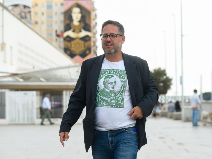 El candidato de Adelante Andalucía a la Presidencia de la Junta de Andalucía, José Ignacio García, durante el acto público de apertura de campaña . Imagen de archivo. Álex Zea - Europa Press
