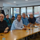 El secretario general de UGT FICA en Asturias, Genaro Martínez, y el secretario general de CCOO de Industria Asturias, Nacho Requena, antes de la firma del convenio de la industria auxiliar del metal asturiano en la sede de Femetal (Gijón). EUROPA PRESS