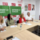 La secretaria de Igualdad del PSOE, Pilar Bernabé, participa en un encuentro sectorial con camareras de piso en la Casa del Pueblo del PSOE de Roquetas de Mar (Almería). PSOE