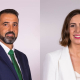 El concejal de Vox Samuel Ruiz (i) y la portavoz de Compromís en el Ayuntamiento de Elche, Esther Díez (d) MONTAJE A PARTIR DE AYUNTAMIENTO DE ELCHE