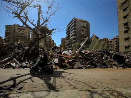Daños en un distrito de la capital de Líbano, Beirut, tras un ataque israelí Europa Press/Contacto/Marwan Naamani