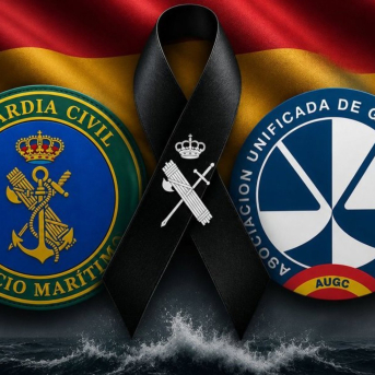 Luto en la AUGC por la muerte de los agentes de la Guardia Civil en Huelva. AUGC