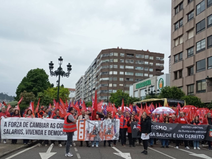 Concentración de CCOO en Vigo. CCOO