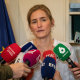 La vicepresidenta tercera y ministra para la Transición Ecológica y el Reto Demográfico, Sara Aagesen, atiende a los medios tras un encuentro con agentes del sector gasista.  Rafael Bastante - Europa Press
