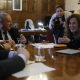 El ministro de Industria y Turismo, Jordi Hereu, con la delegada del Gobierno en La Rioja, Beatriz Arraiz JPEG/EUROPA PRESS
