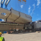 Colocación de la macroestructura del BAM-IS en el dique del astillero de Navantia Puerto Real. NAVANTIA