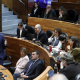 El presidente del Principado, Adrián Barbón, respondiendo en el Pleno de la Junta General. ARMANDO ALVAREZ
