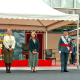 De izquierda a derecha, Iñaki Subijana, María del Mar Dabán, Marisol Garmendia y José Antonio Mingorance, además de otras autoridades militares, en el 182 aniversario de la Guardia Civil en Vitoria DELEGACIÓN DE GOBIERNO EN EL PAÍS VASCO