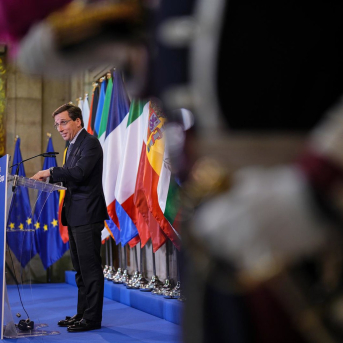 El alcalde de Madrid, José Luis Martínez-Almeida, en el Día de Europa AYUNTAMIENTO DE MADRID