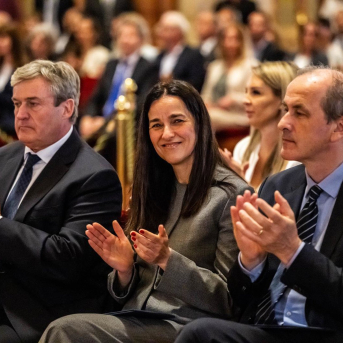 La ministra de Exteriores, Anita Orban, durante un acto junto a otros miembros del nuevo Gobierno húngaro a principios de mes. Marton Monus/-/dpa