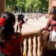 Los turistas contemplan la Plaza de España de Sevilla en una jornada primaveral. A 17 de abril de 2026 en Sevilla (Andalucía. España).   Eduardo Briones - Europa Press