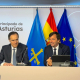 El presidente de la Fundación EDP, Manuel Menéndez y el consejero delegado de EDP España, Duarte Bello en la Sede de Presidencia. EUROPA PRESS