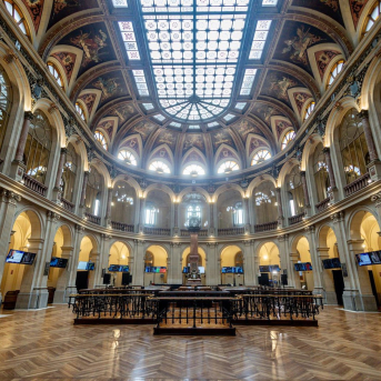 Interior del Palacio de la Bolsa de Madrid, a 20 de marzo de 2026, en Madrid (España). Ricardo Rubio - Europa Press Interior del Palacio de la Bolsa de Madrid, a 20 de marzo de 2026, en Madrid (España). Ricardo Rubio - Europa Press