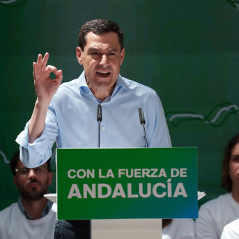 El presidente del PP andaluz y candidato a la reelección, Juanma Moreno Francisco J. Olmo - Europa Press