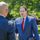 El secretario de Estado, Marco Rubio, antes de embarcarse en su viaje a China junto al presidente, Donald Trump.  Europa Press/Contacto/Matt Kaminsky