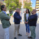 Jorge Buxadé junto a otros miembros de Vox en su paso por la capital jiennense EUROPA PRESS