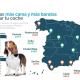 Mapa del precio medio del seguro de coche por provincias, según Rastreator. RASTREATOR