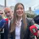 La portavoz del PP en el Congreso, Ester Muñoz, y el líder del PP en el Ayuntamiento de Barcelona, Daniel Sirera, en declaraciones a periodistas EUROPA PRESS