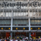 Manifestación frente a la sede del diario 'The New York Times'. Europa Press/Contacto/Apolline Guillerot-Malick
