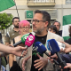 El candidato de Adelante Andalucía a la Presidencia de la Junta, José Ignacio García, en una atención a los medios en Granada. ADELANTE ANDALUCÍA