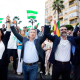 El presidente del PP, Alberto Núñez Feijóo, cierra la campaña electoral andaluza junto al candidato al Parlamento ndaluz por el PP de Almería, Ramón Fernández-Pacheco y la alcaldesa de Almería, María del Mar Vázquez.  Marian León - Europa Press