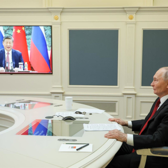 Videoconferencia entre Vladimir Putin y Xi Jingping, en febrero de 2026 Europa Press/Contacto/Vyacheslav Prokofyev