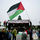 Manifestación contra la presencia de Israel en Eurovisión en Viena Roland Schlager/APA/dpa