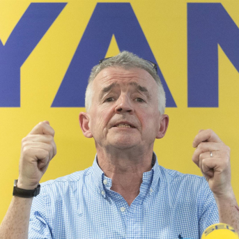 El consejero delegado de Ryanair, Michael O'Leary, durante una rueda de prensa de Ryanair, a 11 de febrero de 2025, en Madrid (España).  Eduardo Parra - Europa Press