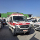 Pacientes y heridos palestinos, acompañados por sus familiares, salen de la sede de la Media Luna Roja Palestina en Jan Yunis, en el sur de la Franja de Gaza   Europa Press/Contacto/Tariq Mohammad