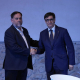El presidente de la Generalitat, Salvador Illa, y el presidente de ERC, Oriol Junqueras DAVID ZORRAKINO - EUROPA PRESS