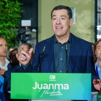 El candidato del PP andaluz a la reelección como presidente de la Junta, Juanma Moreno, el domingo 17 de mayo Francisco J. Olmo - Europa Press El candidato del PP andaluz a la reelección como presidente de la Junta, Juanma Moreno, el domingo 17 de mayo Francisco J. Olmo - Europa Press