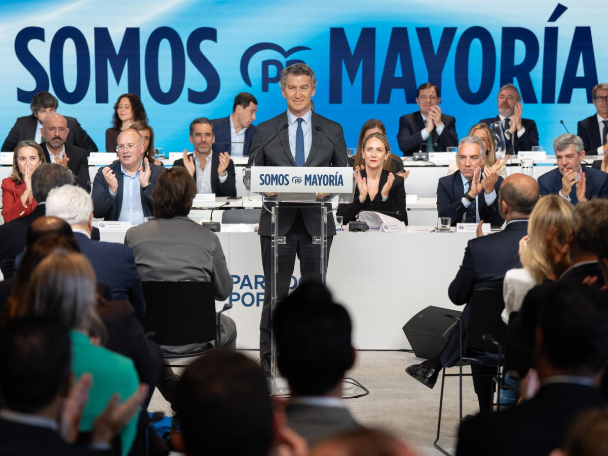 Alberto Núñez Feijóo, este lunes en la Junta Directiva del Partido Popular, celebrada en la sede nacional del PP en Madrid. Alberto Núñez Feijóo, este lunes en la Junta Directiva del Partido Popular, celebrada en la sede nacional del PP en Madrid.