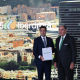 El Lehendakari, Imanol Pradales (i), y el presidente ejecutivo de Iberdrola, Ignacio Sánchez Galán (d), presiden la celebración del 125 aniversario de la fundación de la compañía energética. David de Haro - Europa Press