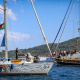 Una de las embarcaciones de la flotilla rumbo a Gaza Europa Press/Contacto/Abdelrahman Alkahlout