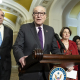 El líder de la minoría del Senado, Chuck Schumer (demócrata por Nueva York), hablando en una conferencia de prensa en el Capitolio de Estados Unidos en Washington Europa Press/Contacto/Michael Brochstein