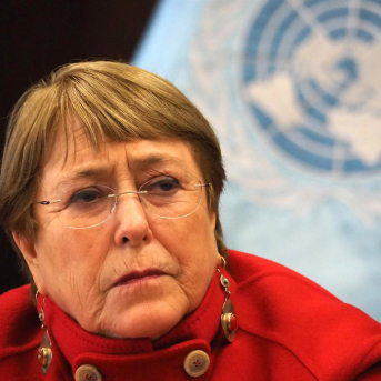 La expresidenta de Chile Michelle Bachelet durante una rueda de prensa en Perú en 2022 (archivo) Carlos Garcia Granthon/ZUMA Pres / DPA