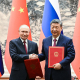 Los presidentes de Rusia y China, Vladimir Putin, y Xi Jinping, durante una visita del mandatario ruso a Pekín.  Europa Press/Contacto/Kristina Solovyova