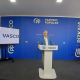 El presidente del PP vasco, Javier de Andrés, en rueda de prensa en Bilbao. EUROPA PRESS
