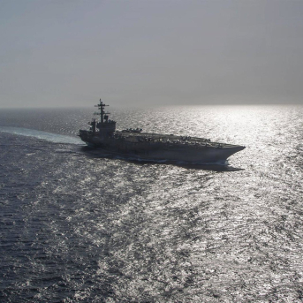 El portaaviones estadounidense Abraham Lincoln participa en el bloqueo estadounidense en Ormuz  Handout/U.S Navy / Zuma Press / Europa Press / Con