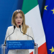 La primera ministra de Italia, Giorgia Meloni, en una rueda de prensa desde Roma. Europa Press/Contacto/Francesco Fotia / Agf