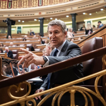 El presidente del PP, Alberto Núñez Feijóo, durante una sesión plenaria en el Congreso, a 29 de abril de 2026, en Madrid (España).  César Vallejo Rodríguez - Europa Press