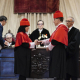 USAL Honoris Causa Antonio Huertas. Asisten al acto Alfonso Fernández  Mañueco, María Guardiola  y Pedro Jota Ramirez MANUEL LAYA - EUROPA PRESS