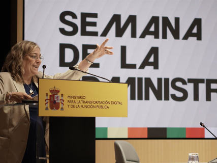 La secretaria de Estado de Función Pública, Consuelo Sánchez Naranjo, durante la presentación del nuevo Portal de la Transparencia MINISTERIO DE TRANSFORMACIÓN DIGITAL