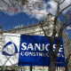 Cartel de Grupo San José en una de sus obras. SAN JOSÉ