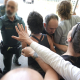 Incidentes en el aeropuerto de Bilbao a la llegada de activistas vascos detenidos por Israel por participar en la Global Sumud Flotilla H.Bilbao - Europa Press