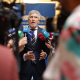 El ministro del Interior, Fernando Grande-Marlaska, atiende a los medios en Granada. ALEX CÁMARA/EUROPA PRESS