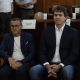 El hermano del presidente del gobierno David Sánchez y el exlíder del PSOE extremeño, Miguel Ángel Garrido, en el juicio en la Audiencia Provincial de Badajoz  Pool